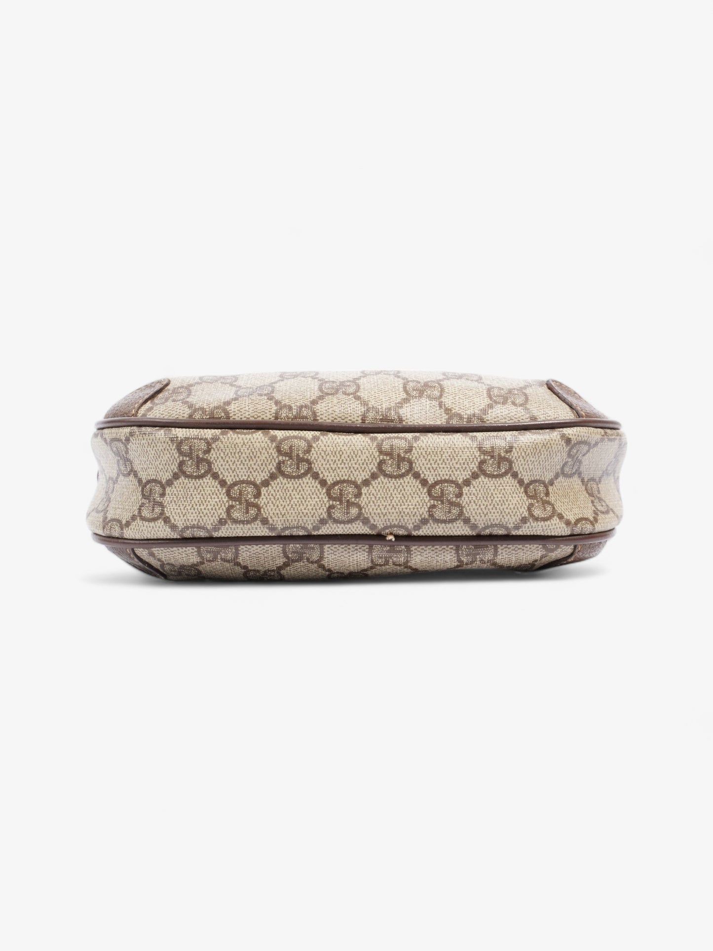 Gucci Web Sherry Line Beige And Ebony GG Supreme / Brown Coated Canvas