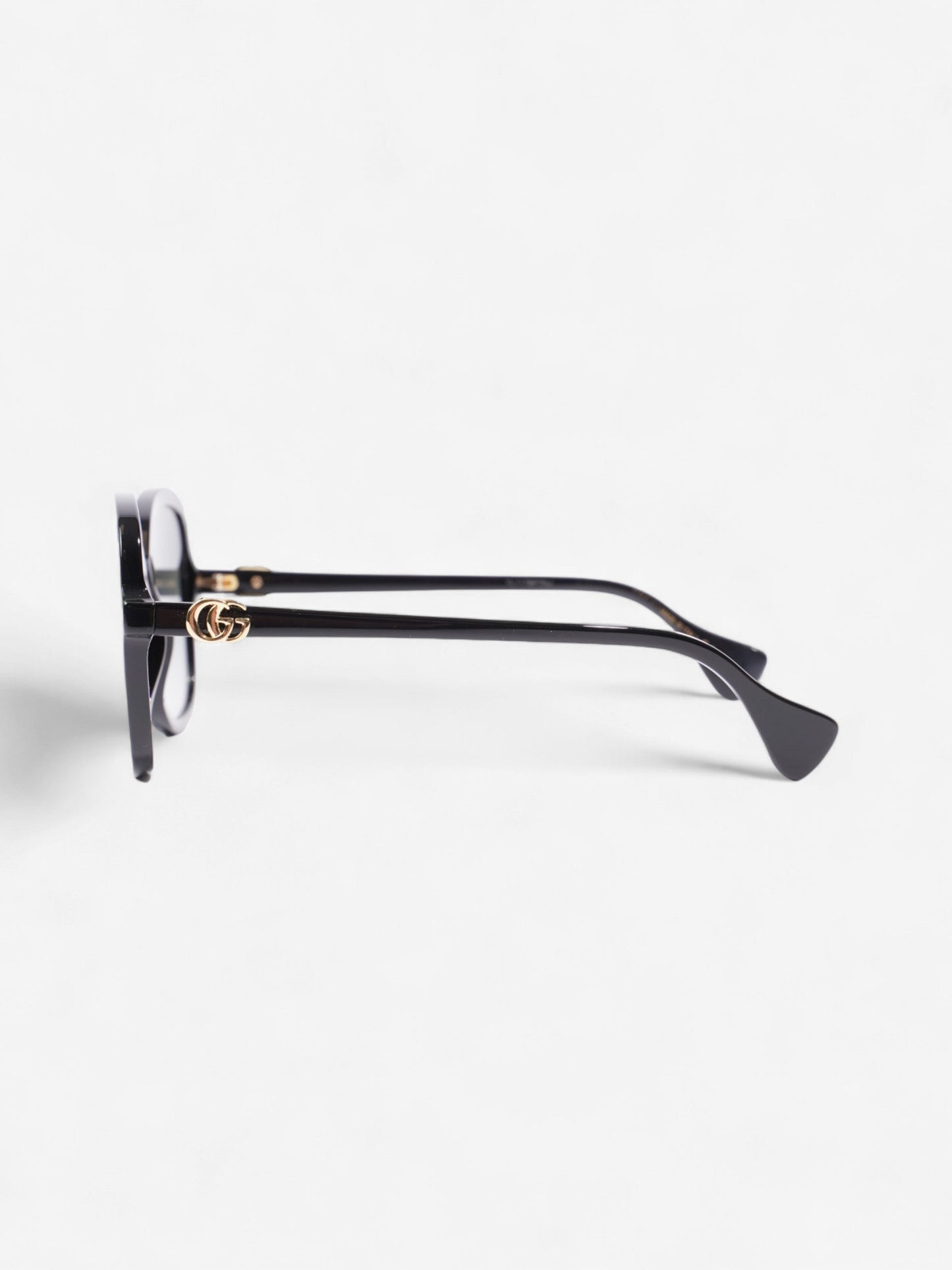 Gucci Round Sunglasses Black Acetate 145mm