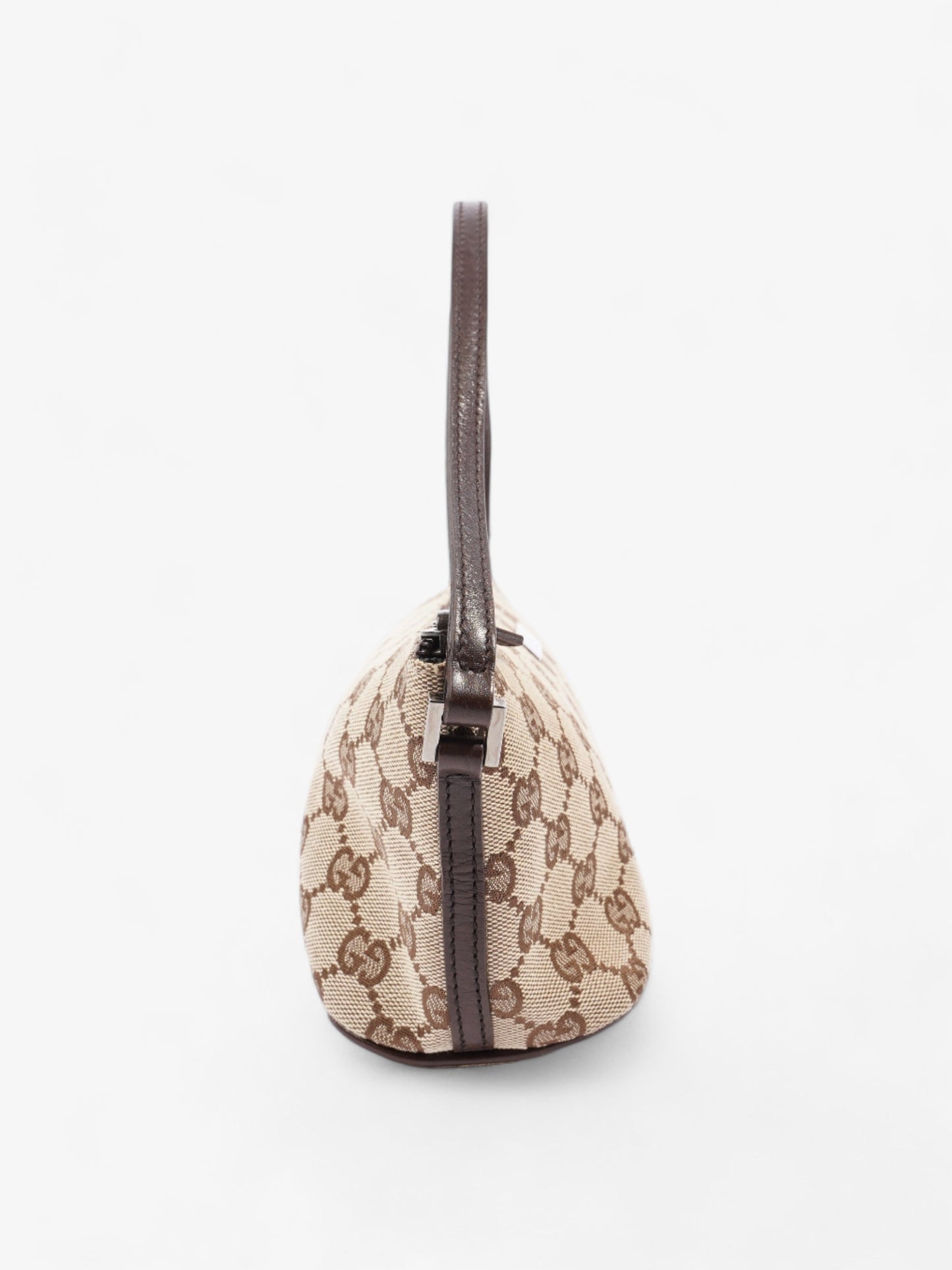 Gucci Boat Pochette Beige And Ebony GG Supreme Canvas