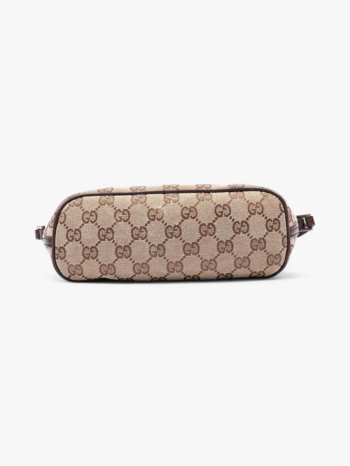 Gucci Boat Pochette Beige And Ebony GG Supreme Canvas