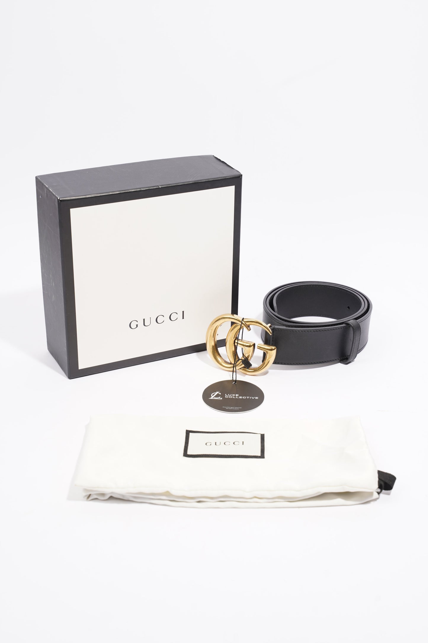 Gucci GG Marmont Belt Beige Leather 85cm 34''