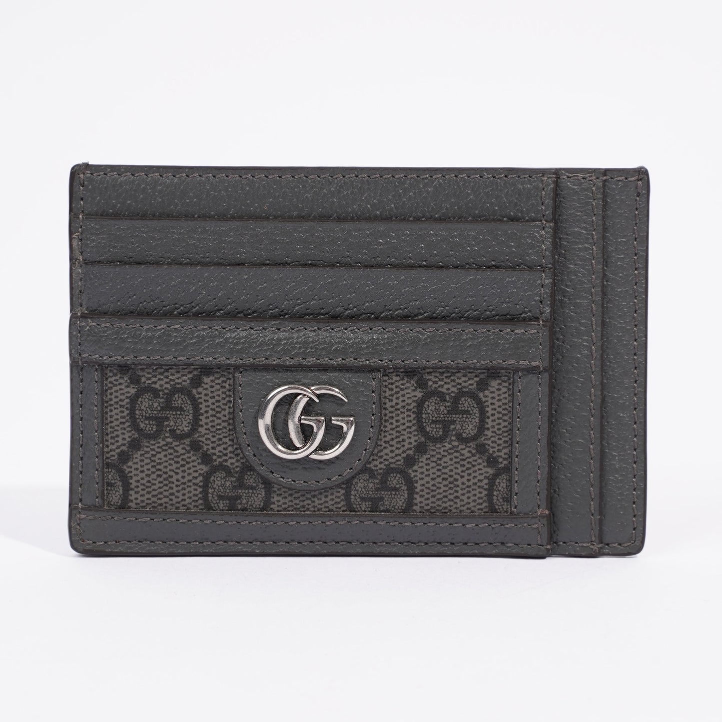 Gucci Ophidia GG Card Holder Grey / GG Supreme Coated Canvas