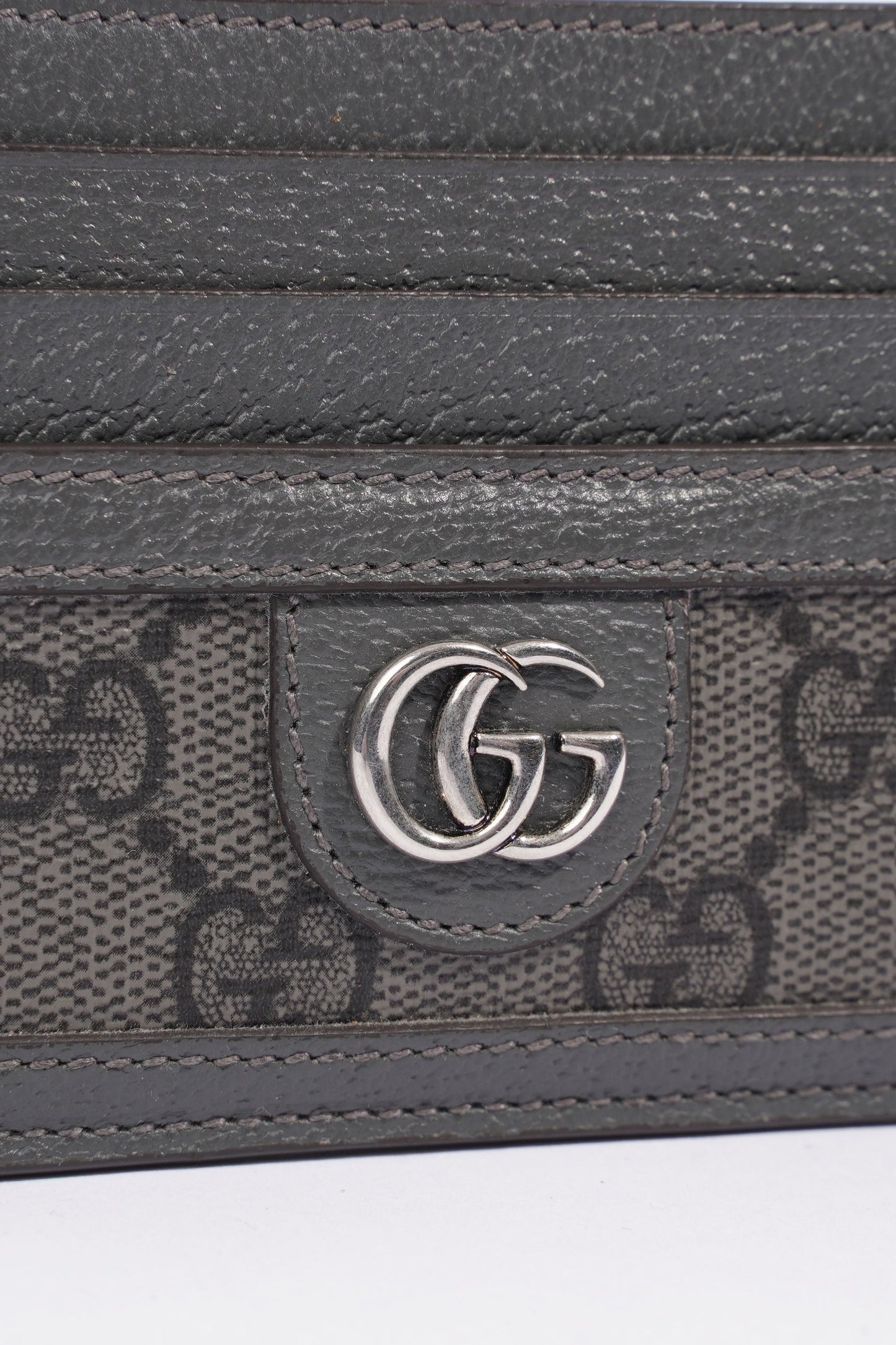 Gucci Ophidia GG Card Holder Grey / GG Supreme Coated Canvas