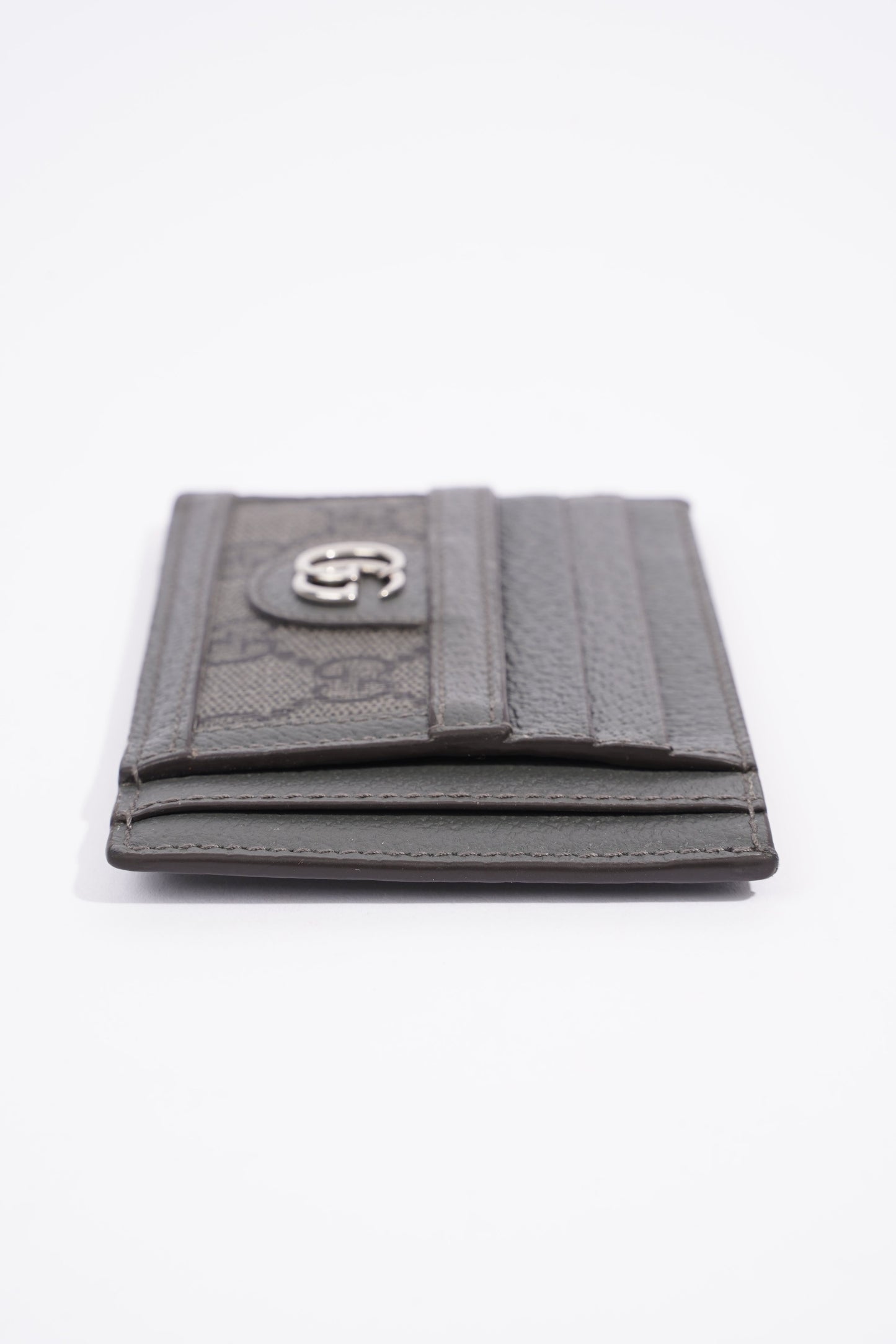 Gucci Ophidia GG Card Holder Grey / GG Supreme Coated Canvas