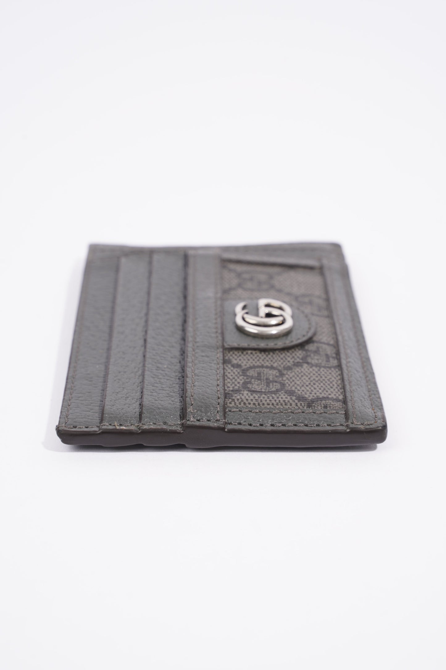 Gucci Ophidia GG Card Holder Grey / GG Supreme Coated Canvas