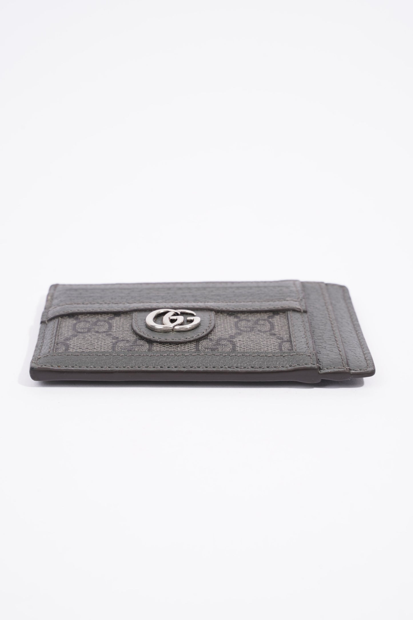 Gucci Ophidia GG Card Holder Grey / GG Supreme Coated Canvas