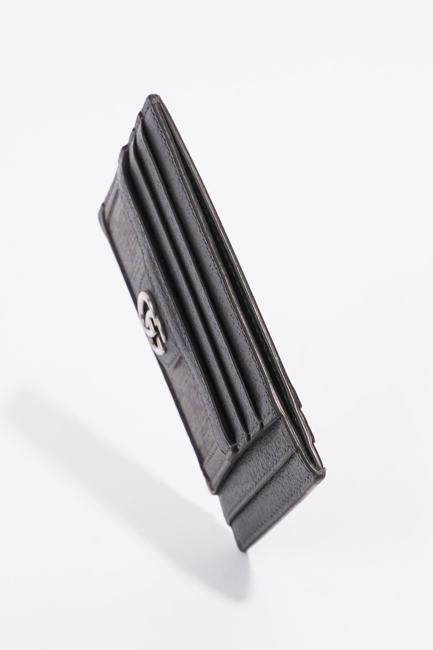 Gucci Ophidia GG Card Holder Grey / GG Supreme Coated Canvas