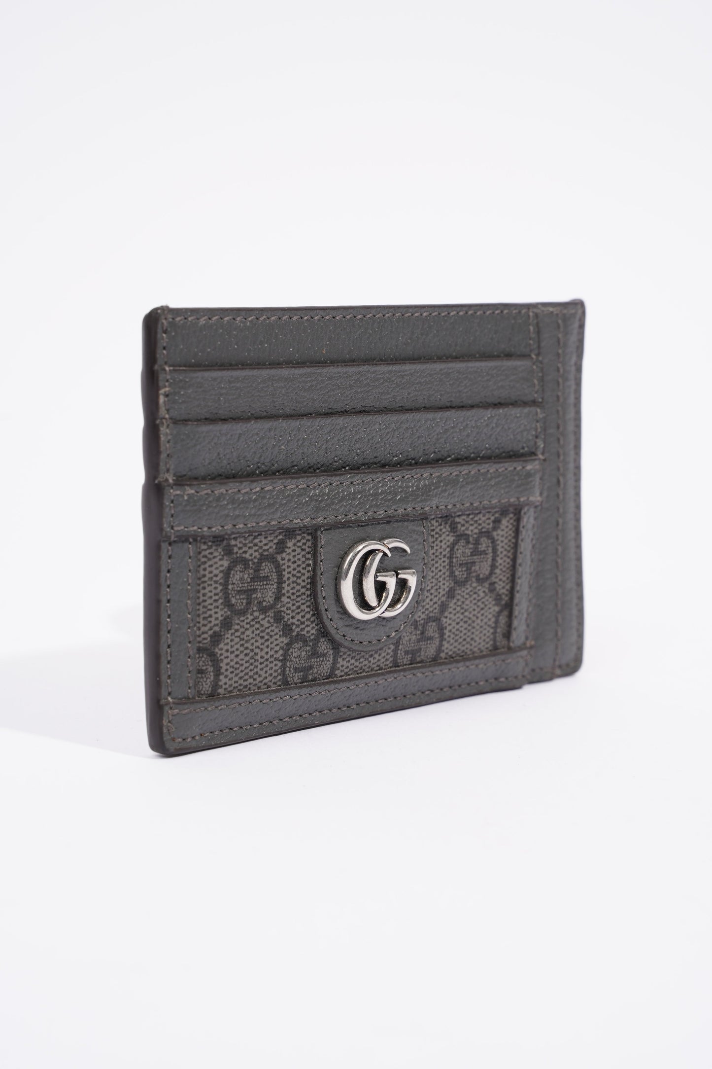 Gucci Ophidia GG Card Holder Grey / GG Supreme Coated Canvas