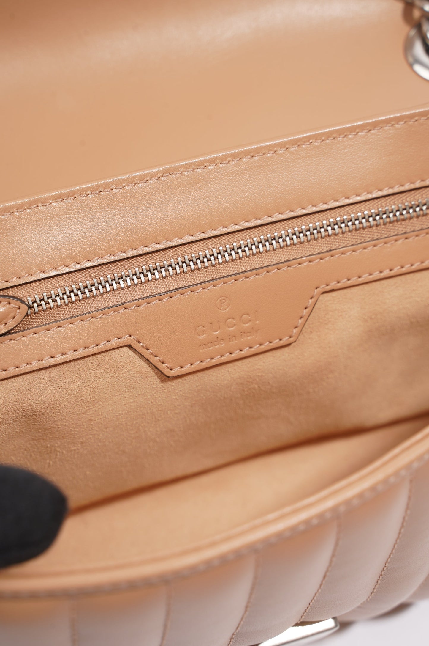 Gucci Marmont Flap Nude Matelasse Leather Small