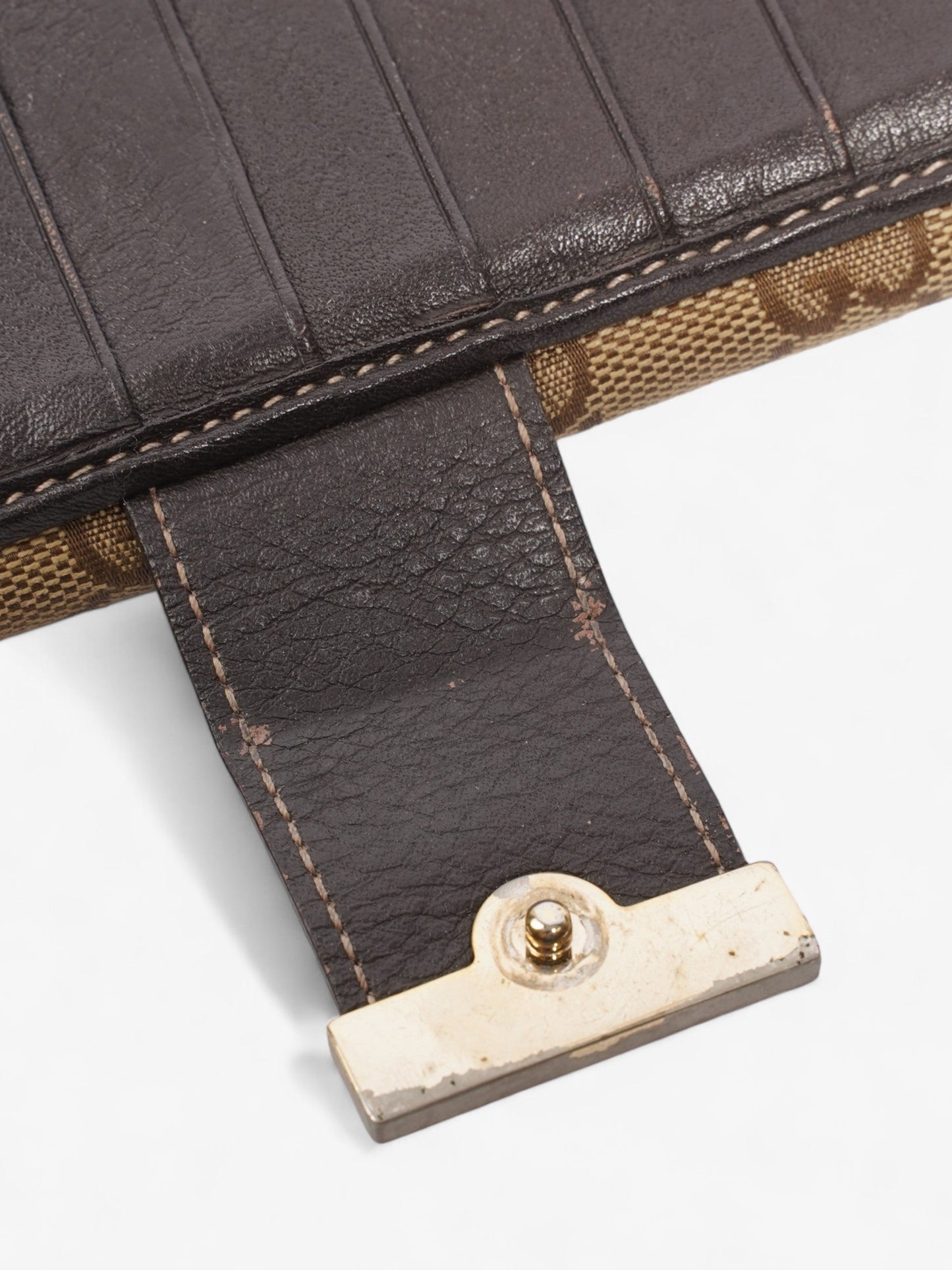 Gucci Continental Wallet Beige And Ebony GG Supreme Canvas