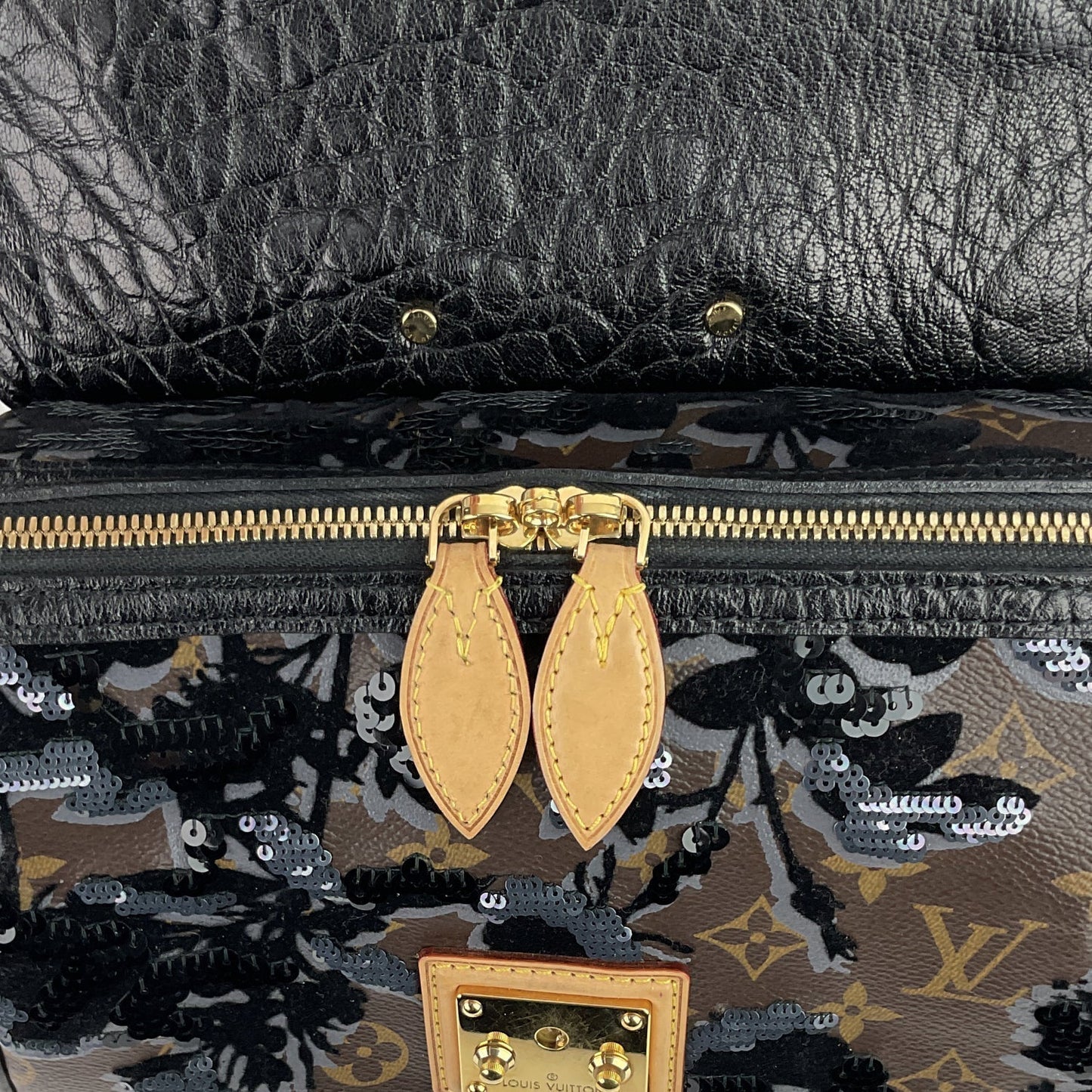 LOUIS VUITTON Carrousel Fleur de Jais Monogram Canvas Bag