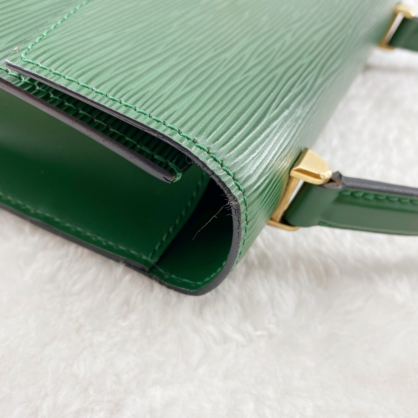 Louis Vuitton Green Leather Marlesherbes Bag