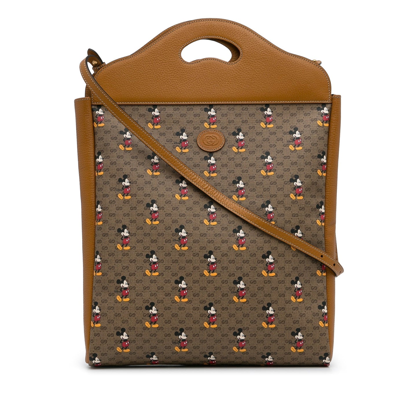 Brown Gucci X Disney Micro GG Mickey Mouse Top Handle Tote Bag Satchel