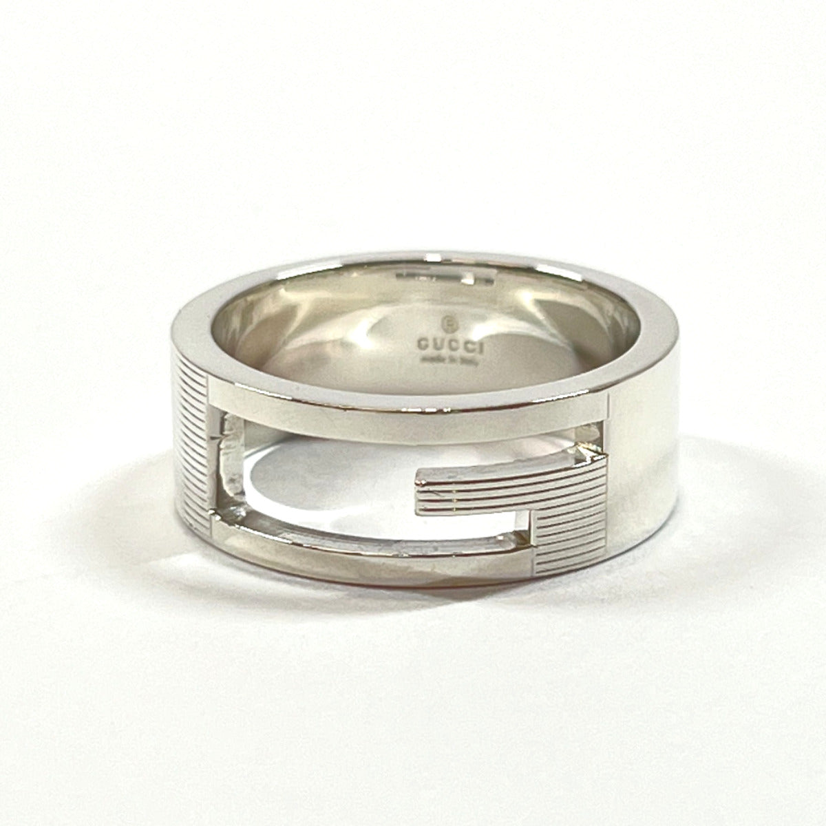 GUCCI Ring Silver925 Silver Branded Cutout G