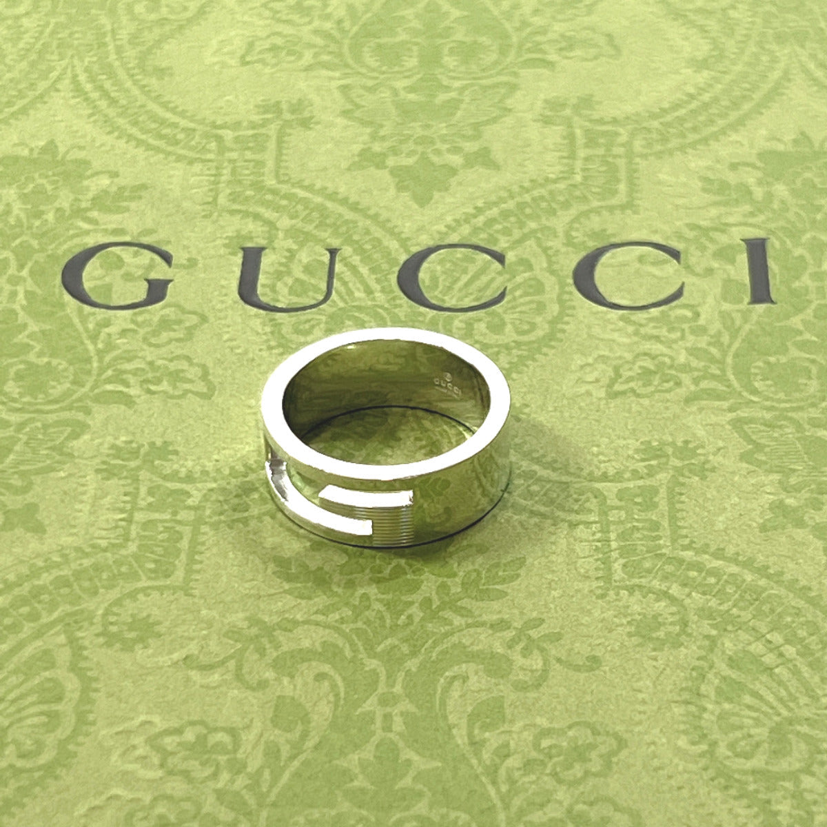 GUCCI Ring Silver925 Silver Branded Cutout G