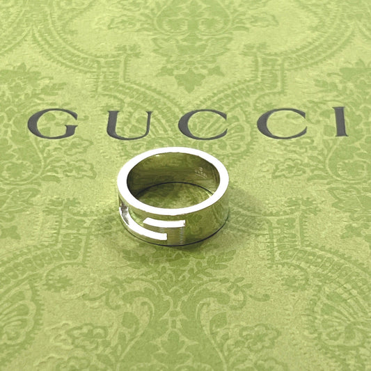 GUCCI Ring Silver925 Silver Branded Cutout G