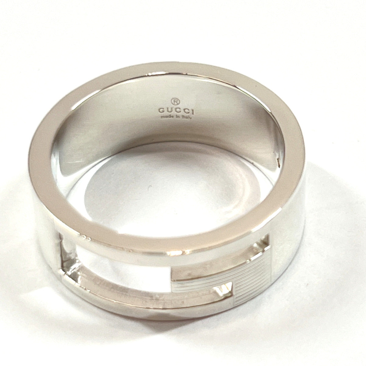 GUCCI Ring Silver925 Silver Branded Cutout G