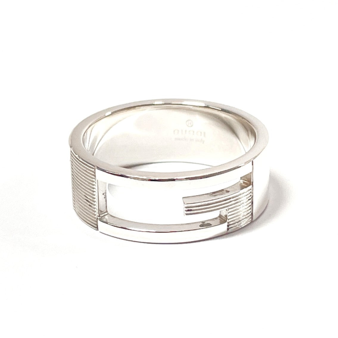GUCCI Ring Silver925 Silver Branded Cutout G 21