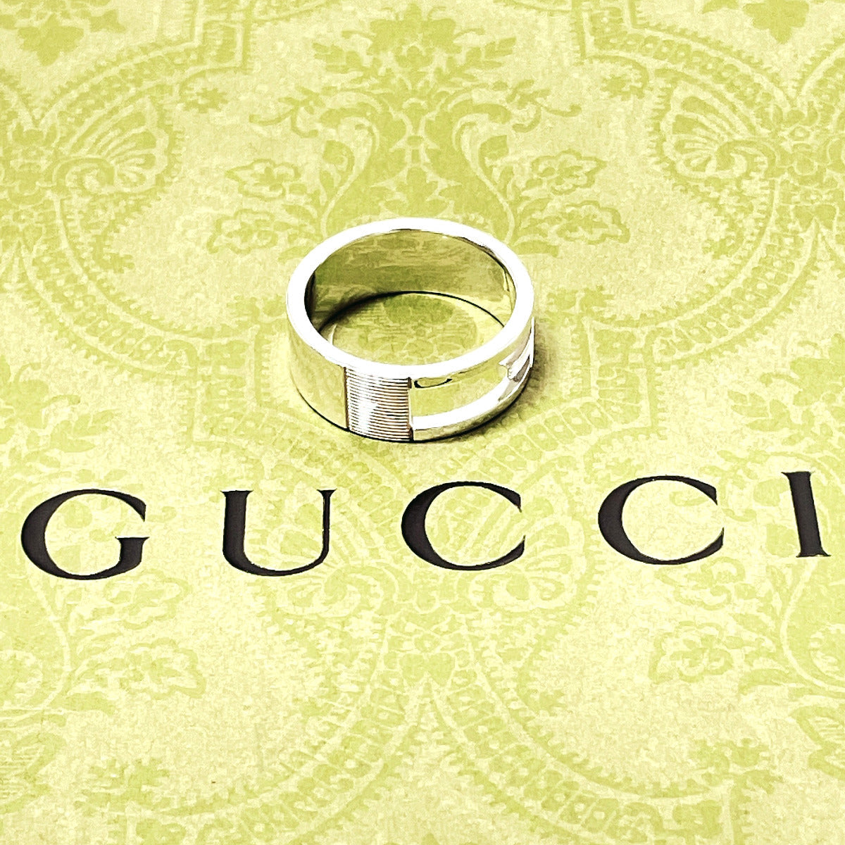 GUCCI Ring Silver925 Silver Branded Cutout G 21