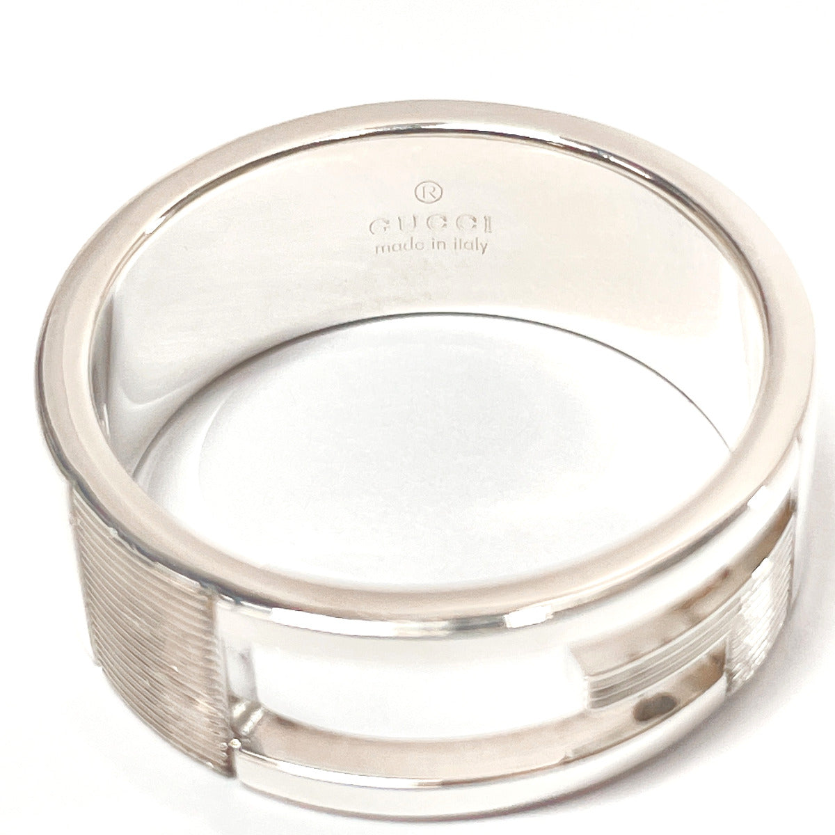 GUCCI Ring Silver925 Silver Branded Cutout G 21