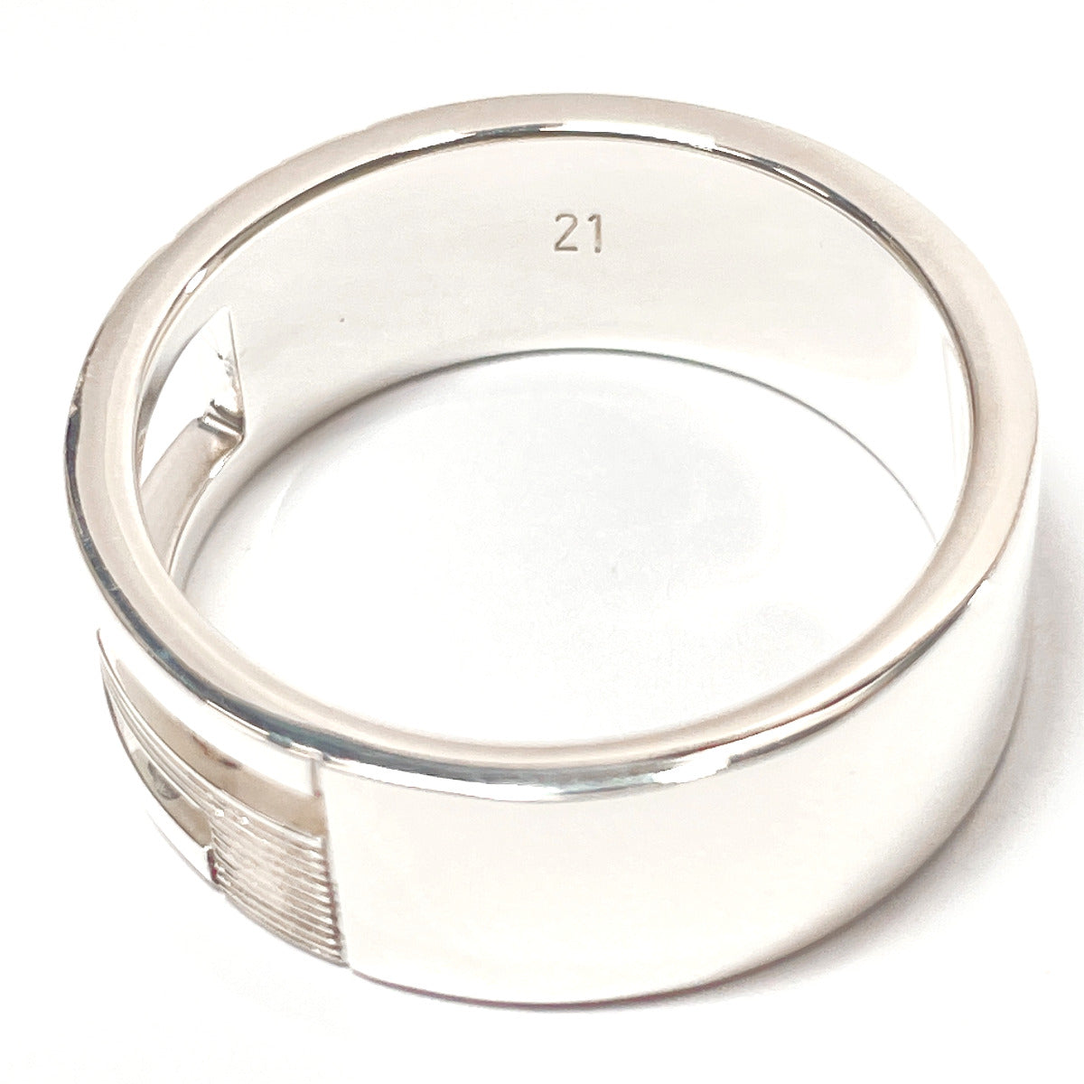 GUCCI Ring Silver925 Silver Branded Cutout G 21