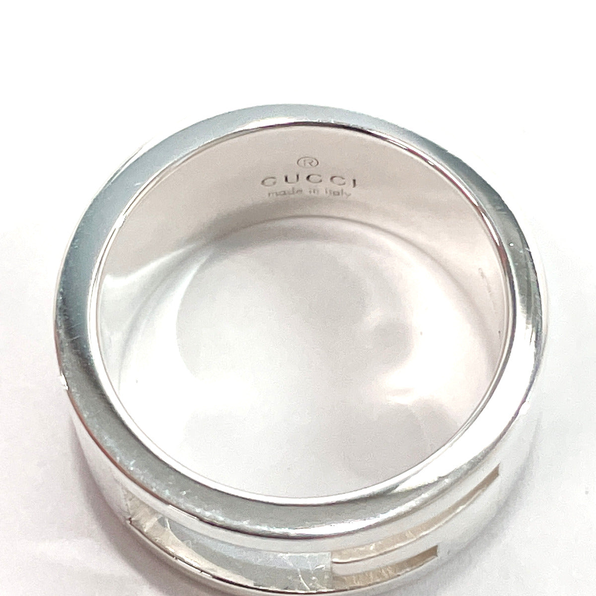 GUCCI Ring Silver925 Silver Branded Cutout G