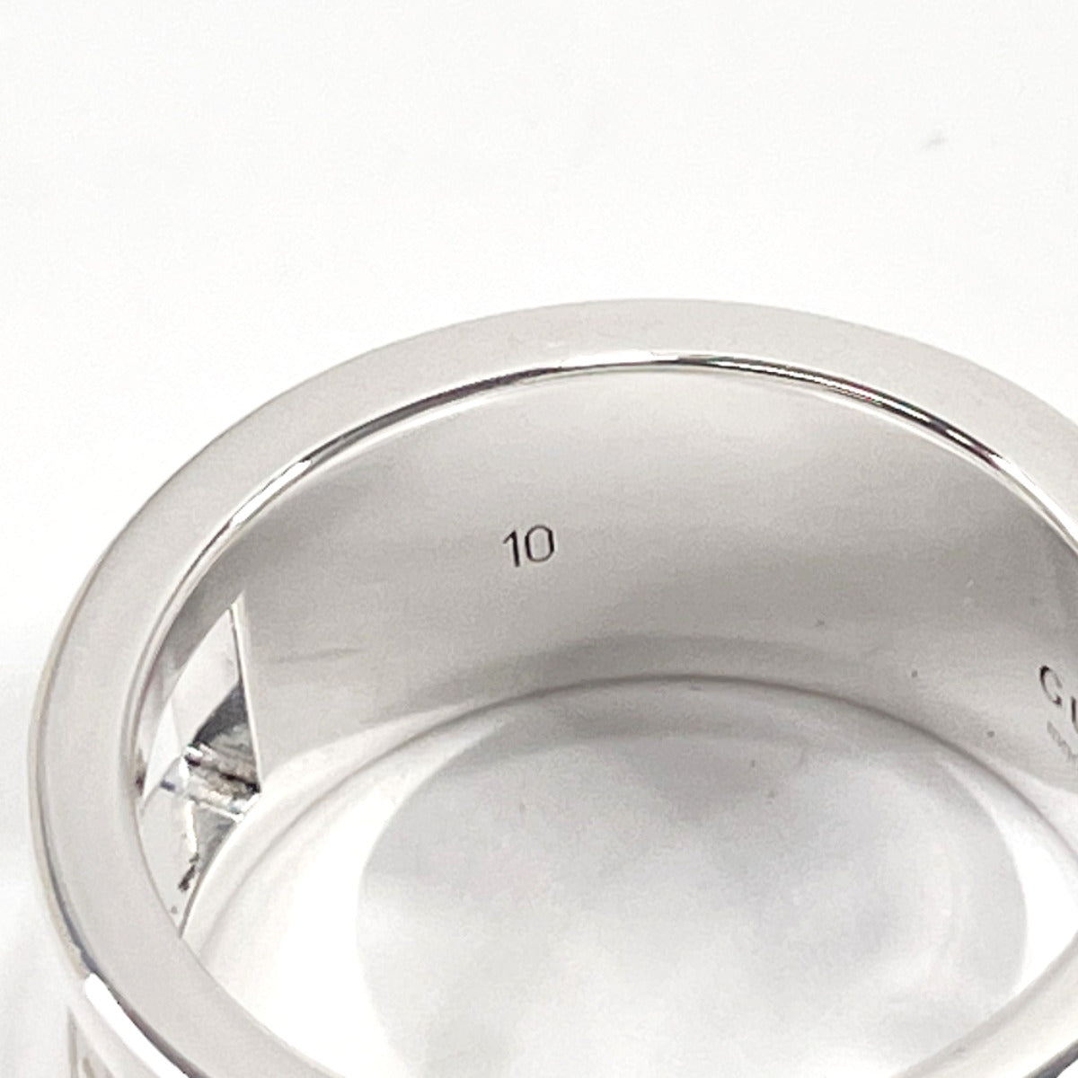 GUCCI Ring Silver925 Silver Branded Cutout G 10