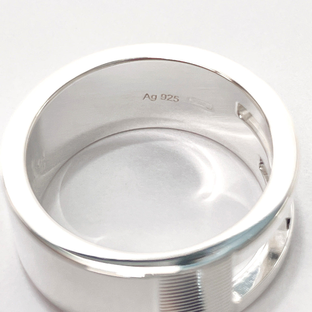 GUCCI Ring Silver925 Silver Branded Cutout G