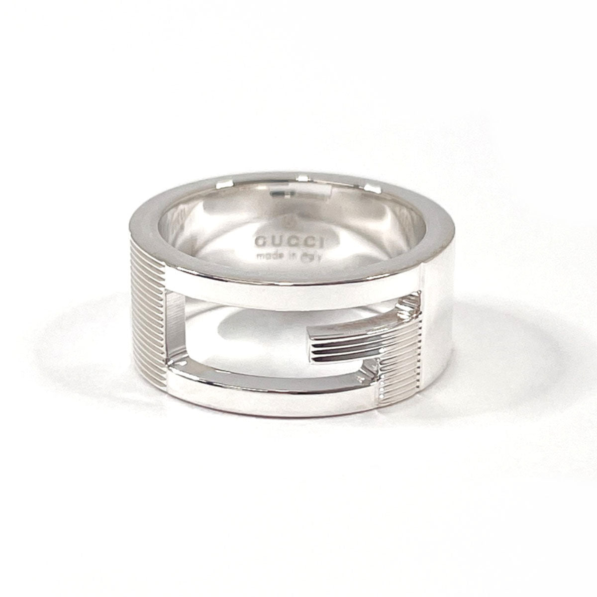 GUCCI Ring Silver925 Silver Branded Cutout G