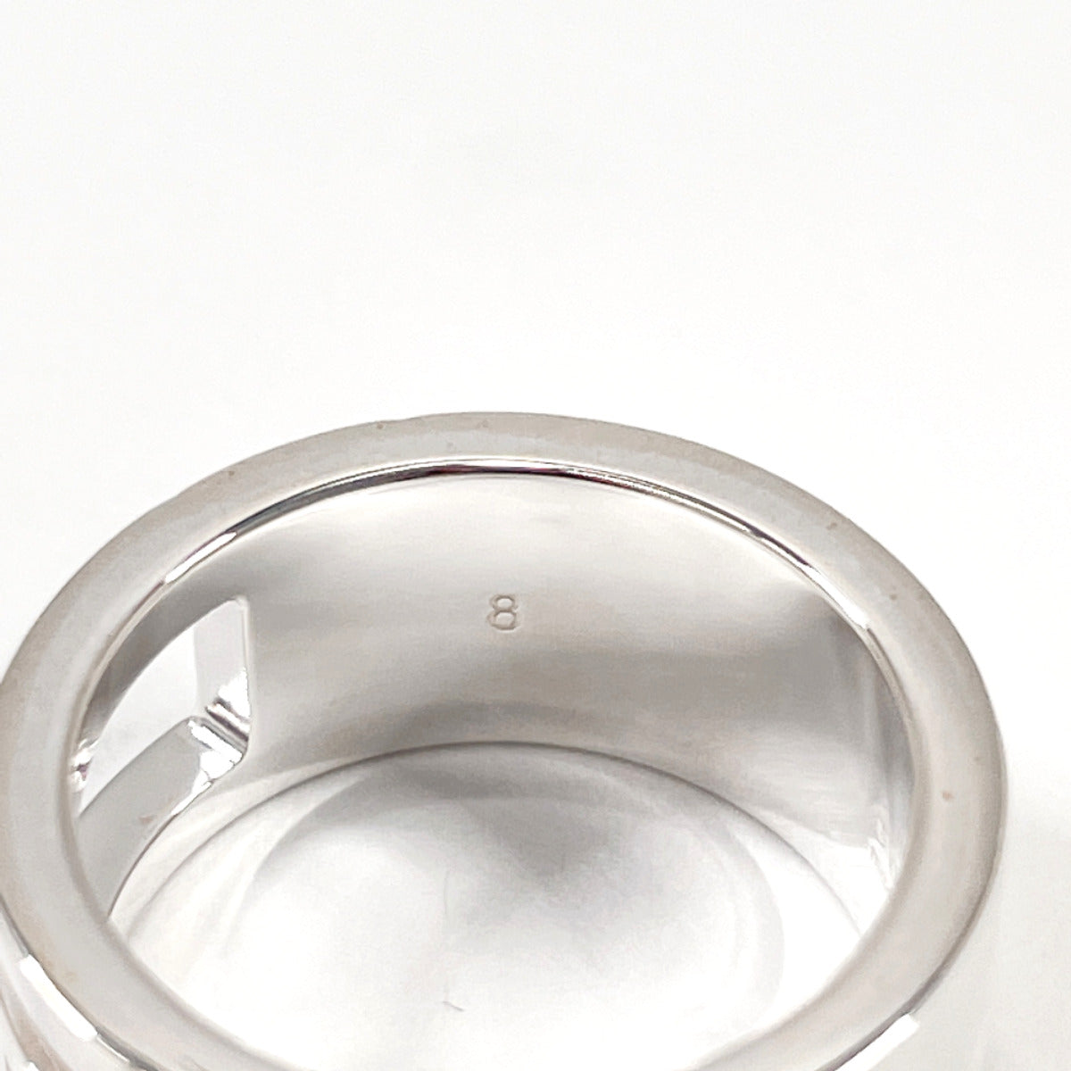 GUCCI Ring Silver925 Silver Branded Cutout G