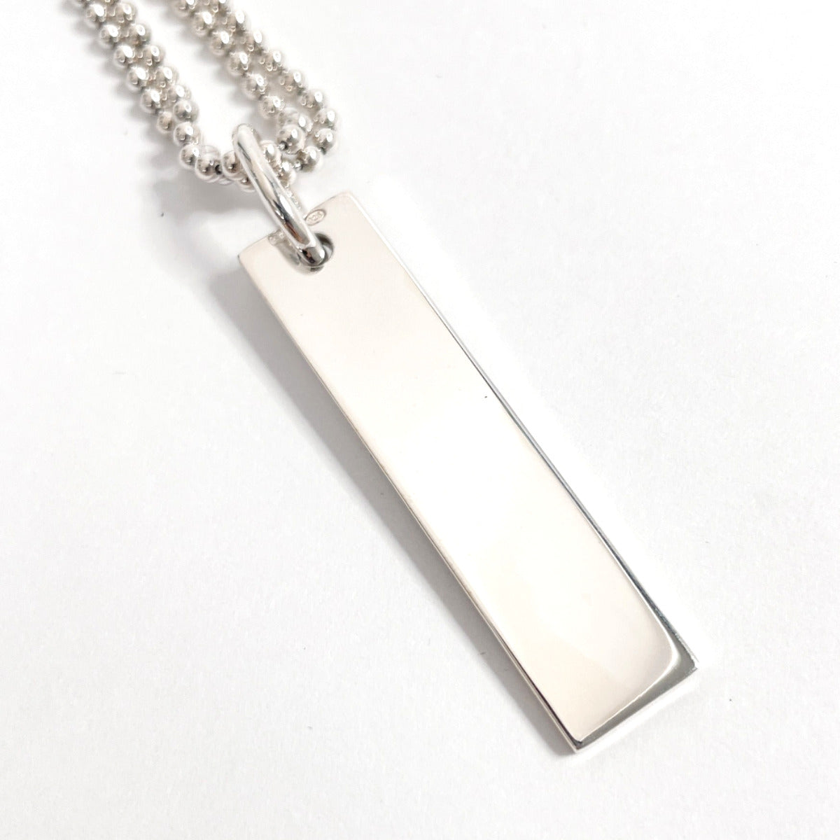 GUCCI Necklace Silver925 Silver Double Ball Chain plate Women Secondhand