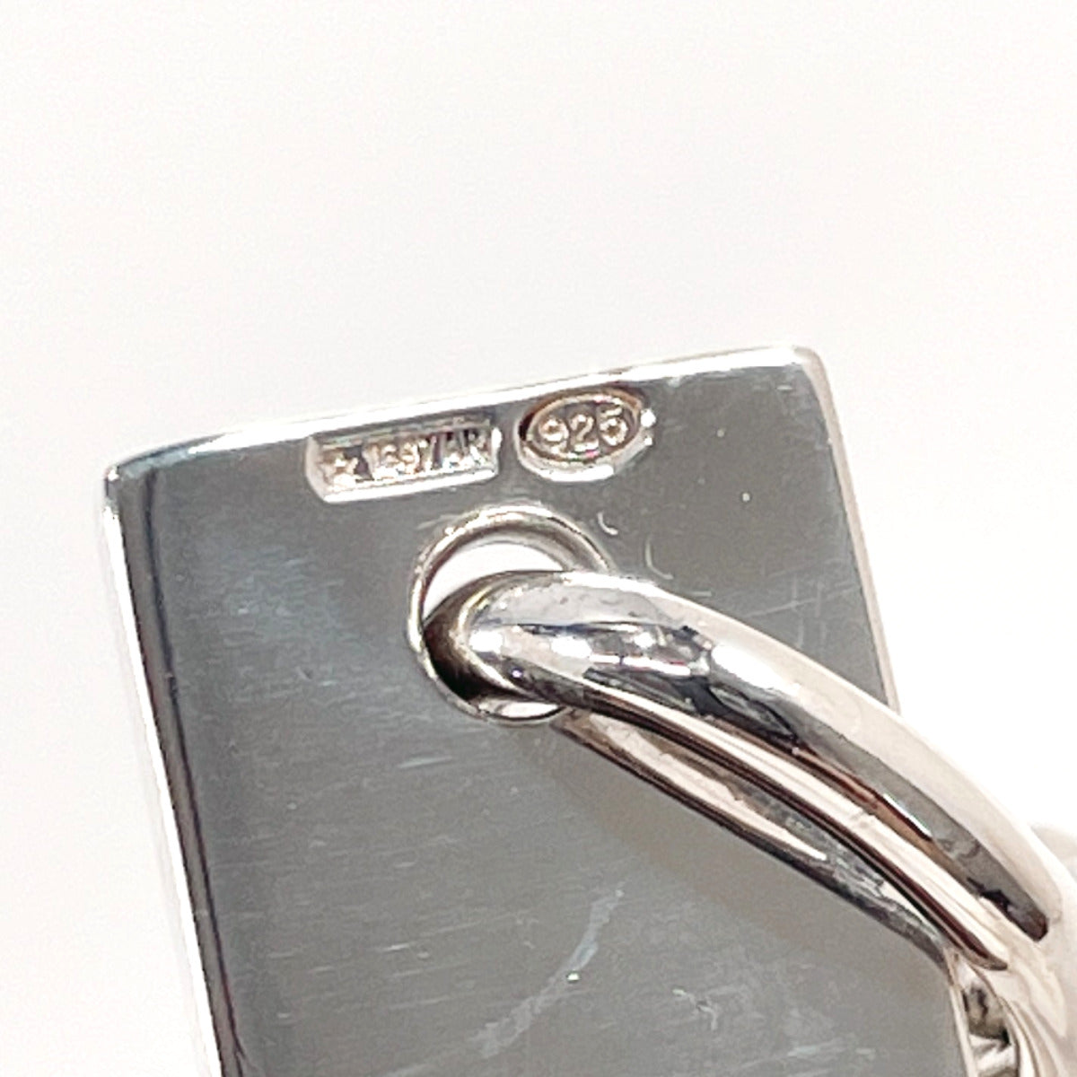 GUCCI Necklace Silver925 Silver Double Ball Chain plate Women Secondhand