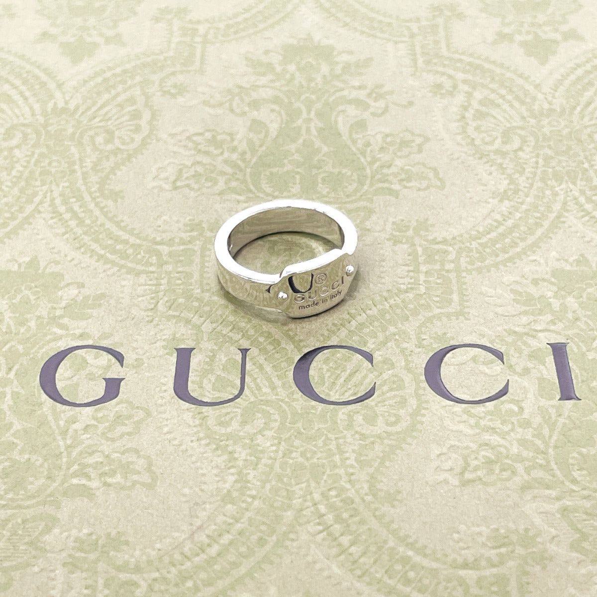 GUCCI Ring Silver925 Silver With logo