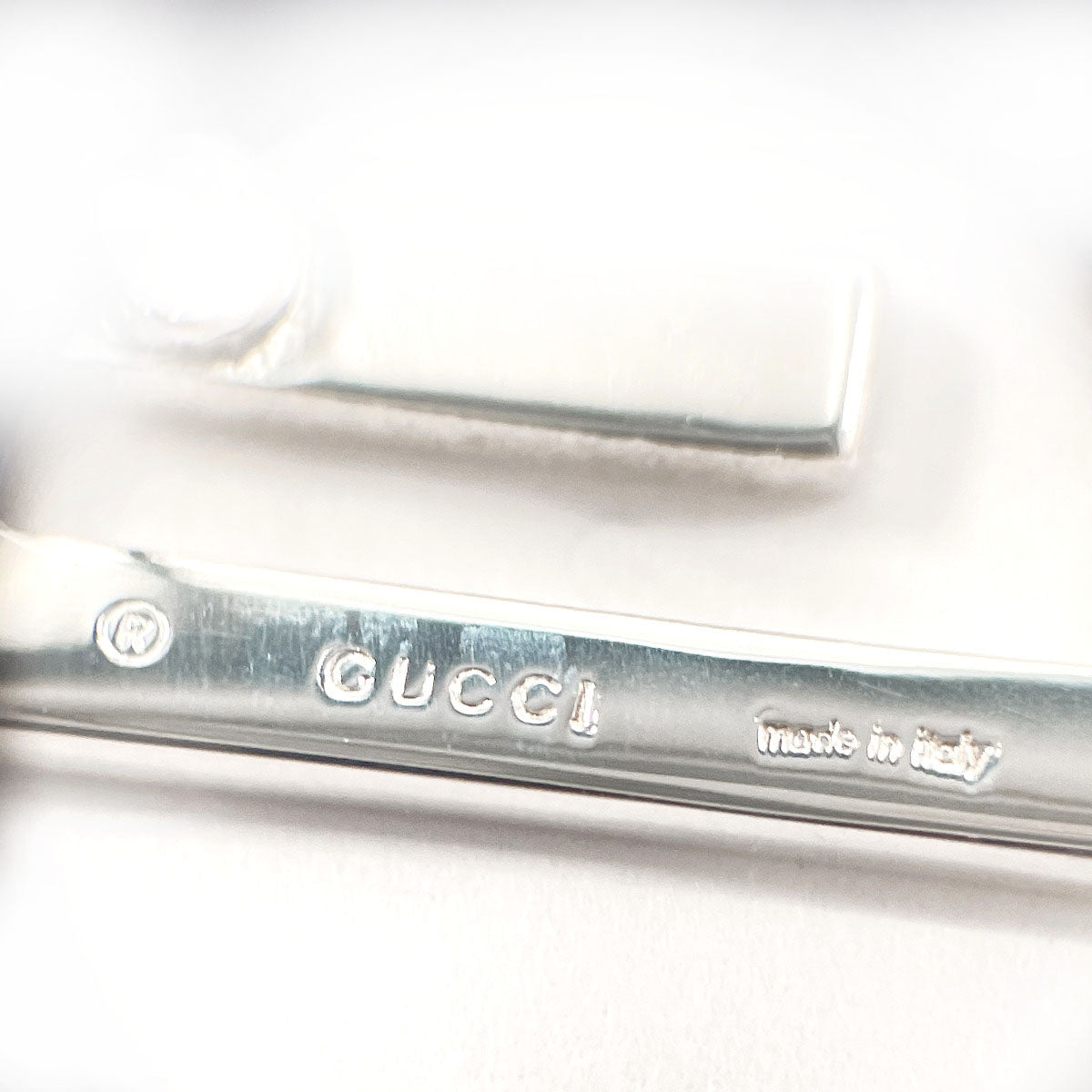 GUCCI Pierce Silver925 Silver G logo square Women Used