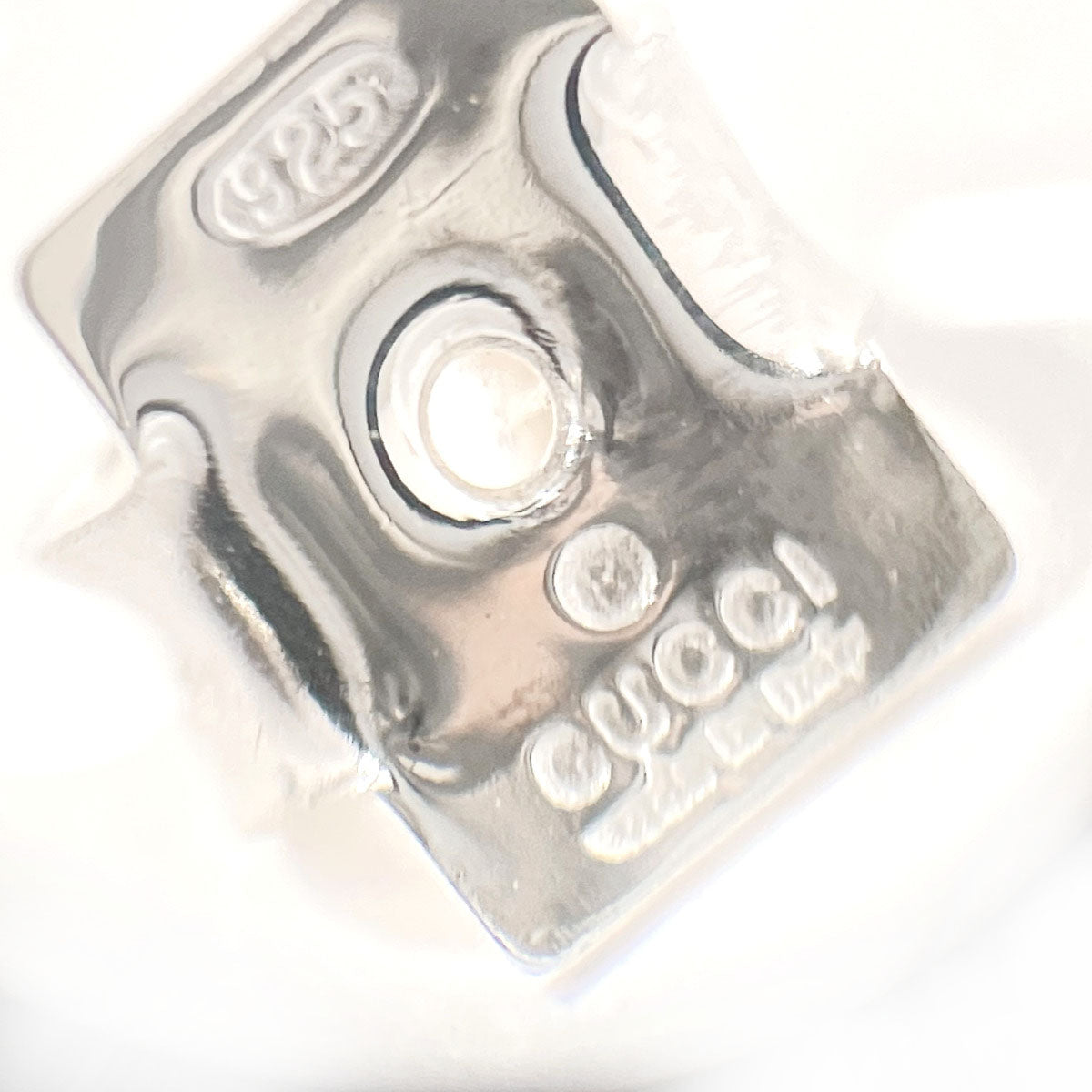 GUCCI Pierce Silver925 Silver G logo square Women Used