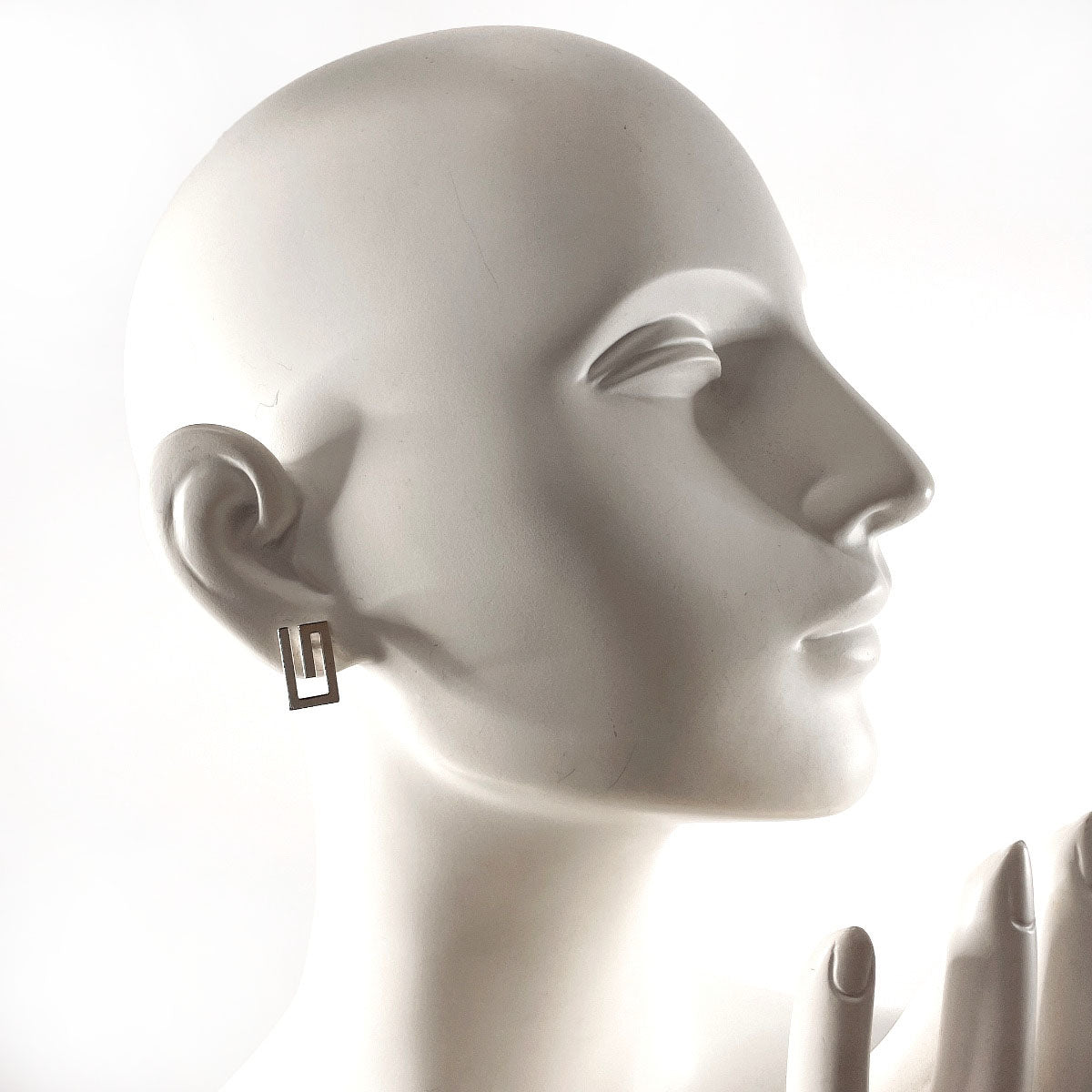 GUCCI Pierce Silver925 Silver G logo square Women Used
