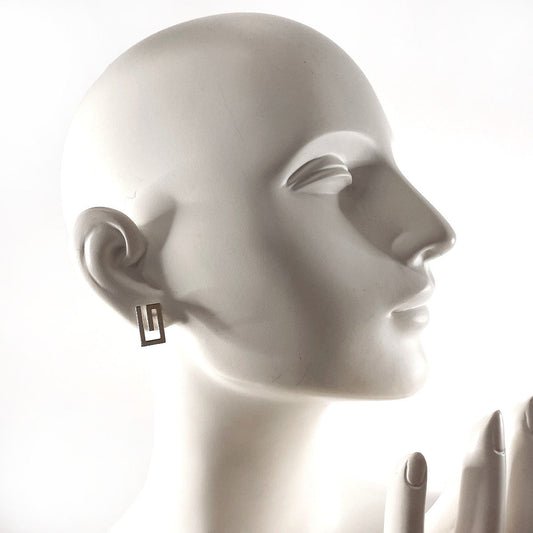 GUCCI Pierce Silver925 Silver G logo square Women Used