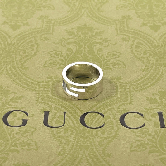 GUCCI Ring Silver925 Silver Branded Cutout G