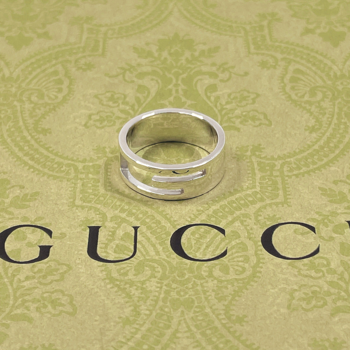 GUCCI Ring Silver925 Silver Branded Cutout G