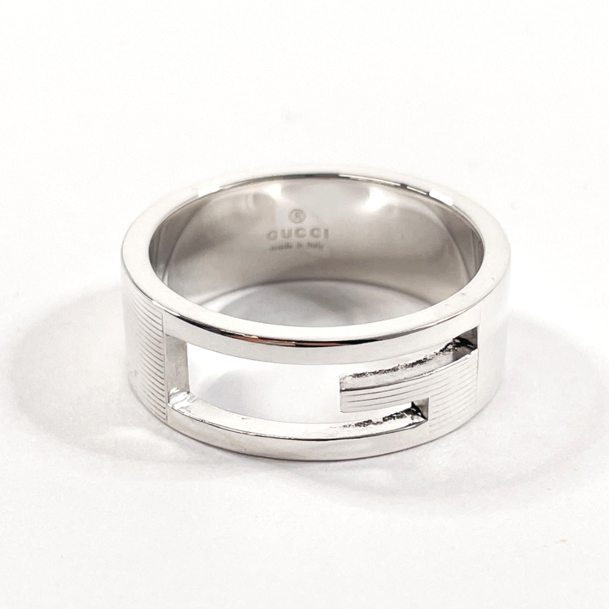 GUCCI Ring Silver925 Silver Branded Cutout G