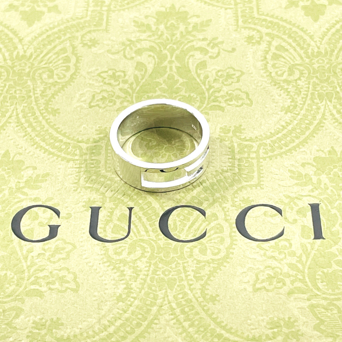 GUCCI Ring Silver925 Silver Branded Cutout G