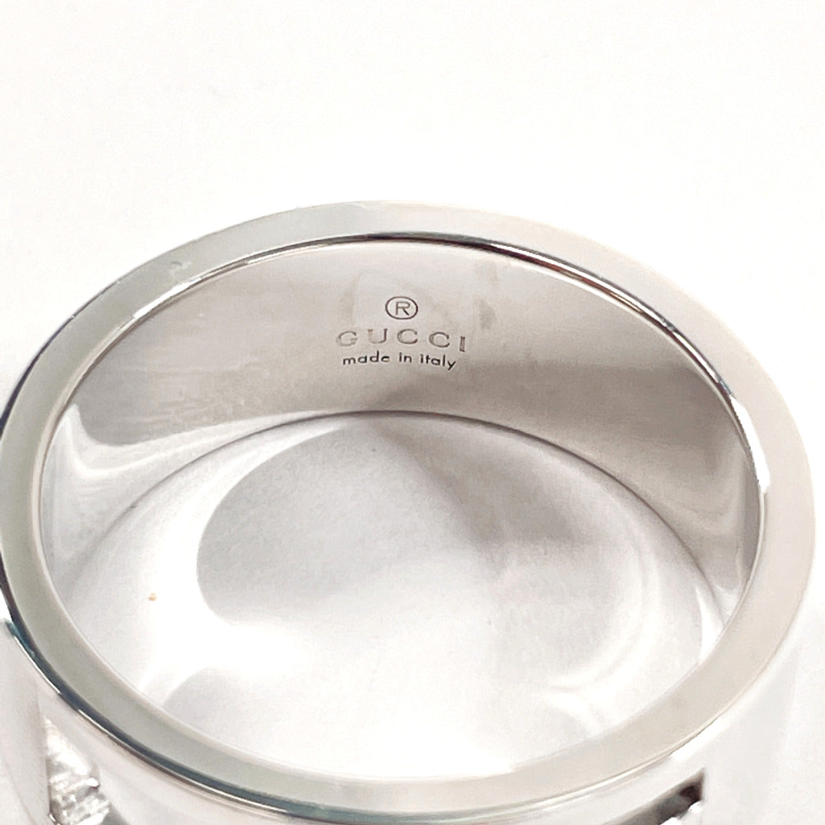 GUCCI Ring Silver925 Silver Branded Cutout G