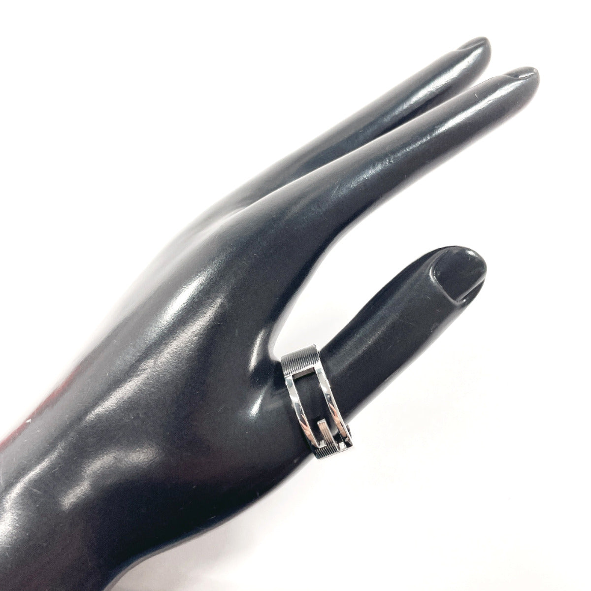 GUCCI Ring Silver925 Silver Branded Cutout G