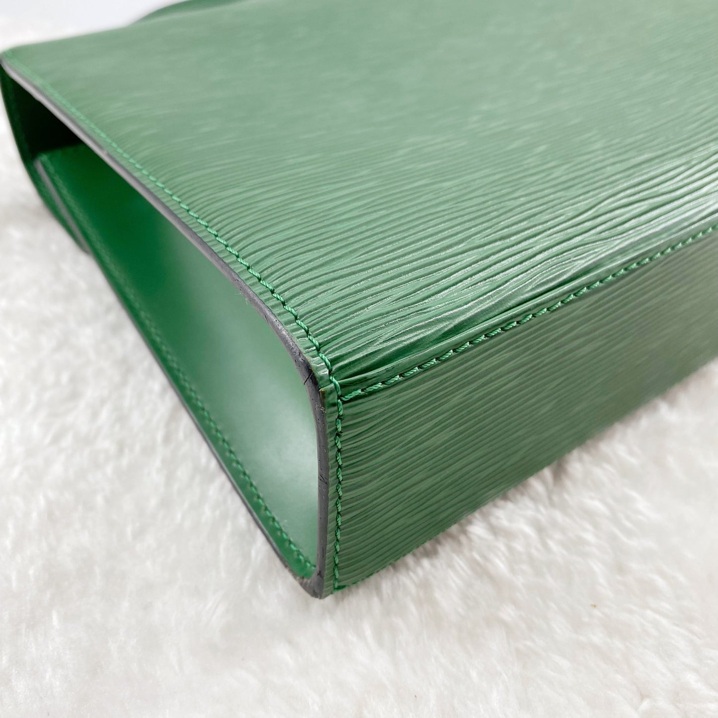 Louis Vuitton Green Leather Marlesherbes Bag