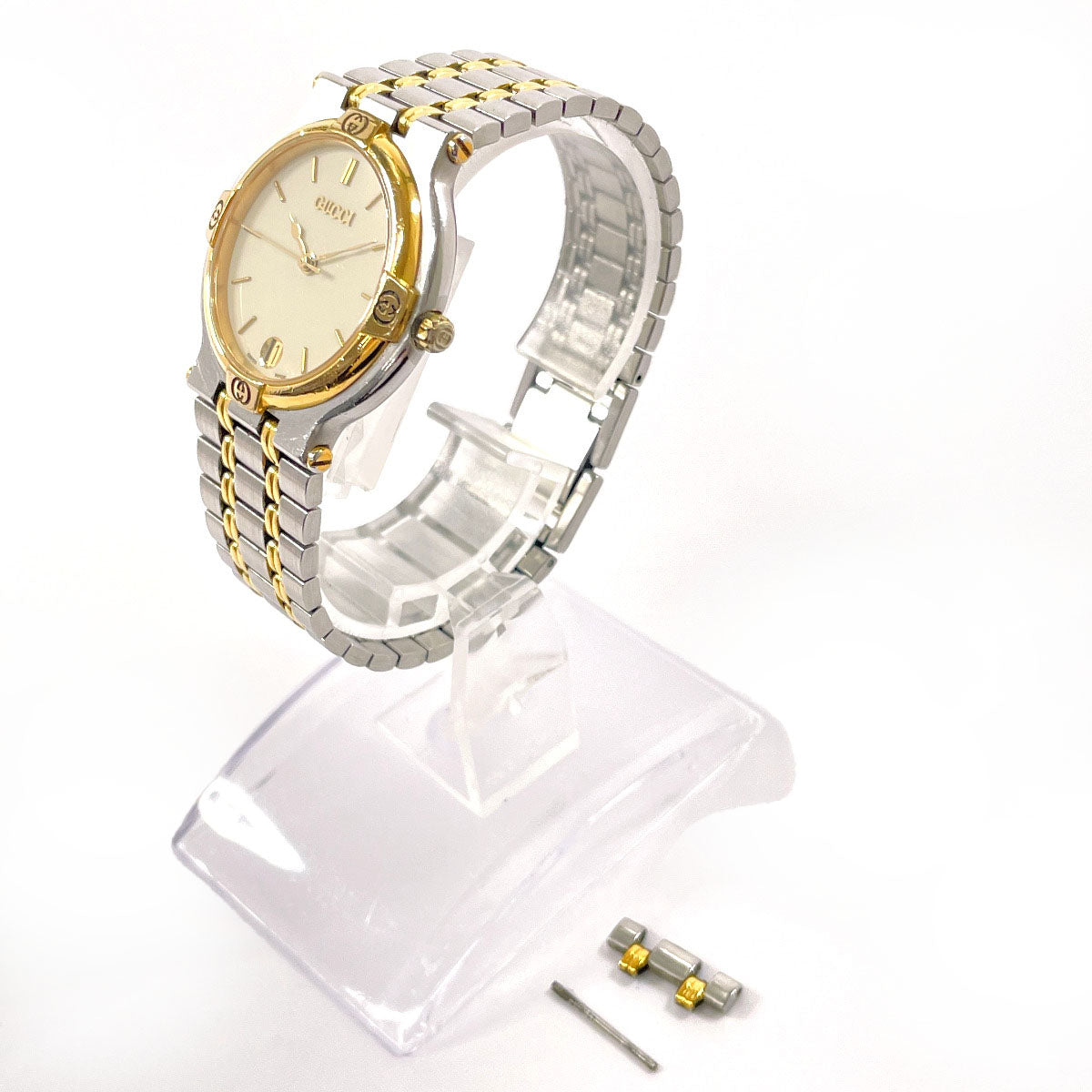 GUCCI Watches Quartz 9000M Stainless Steel Silver cream dial Women Secondhand