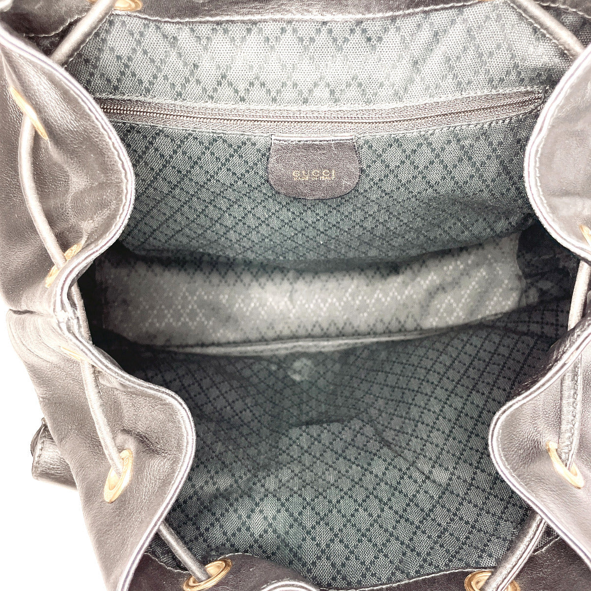 GUCCI Backpack 003 58 0016 leather black Bamboo Women Used