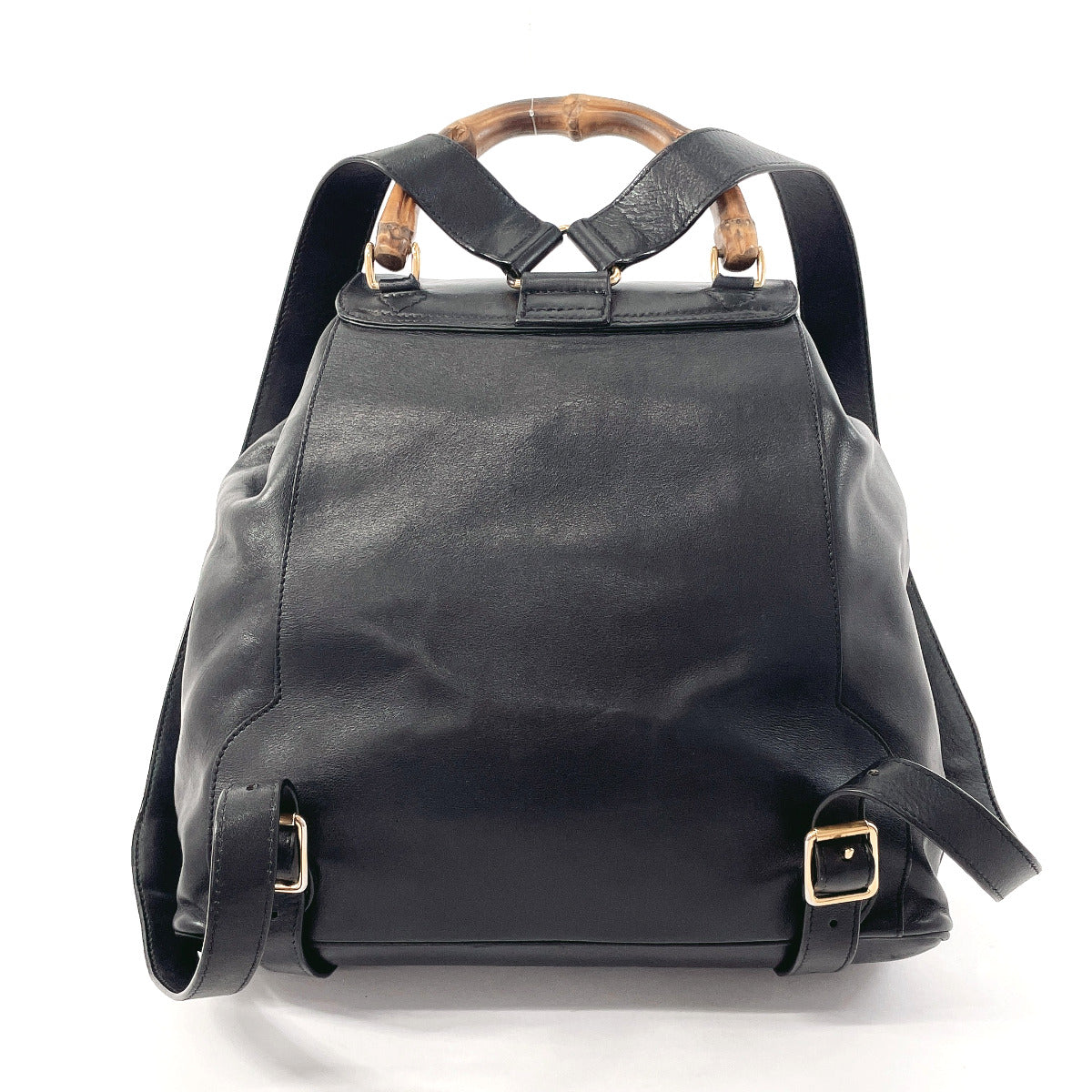 GUCCI Backpack 003 58 0016 leather black Bamboo Women Used