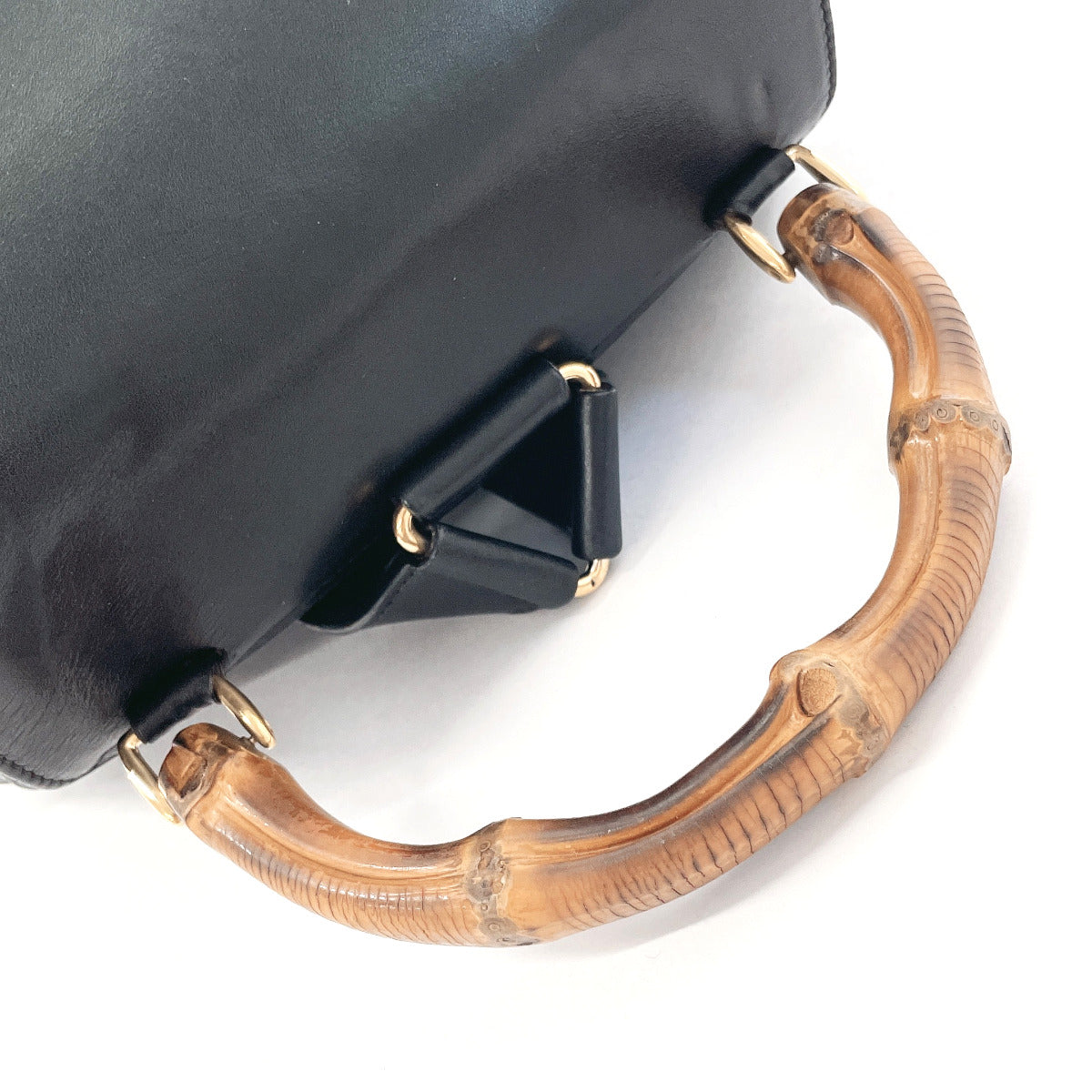 GUCCI Backpack 003 58 0016 leather black Bamboo Women Used