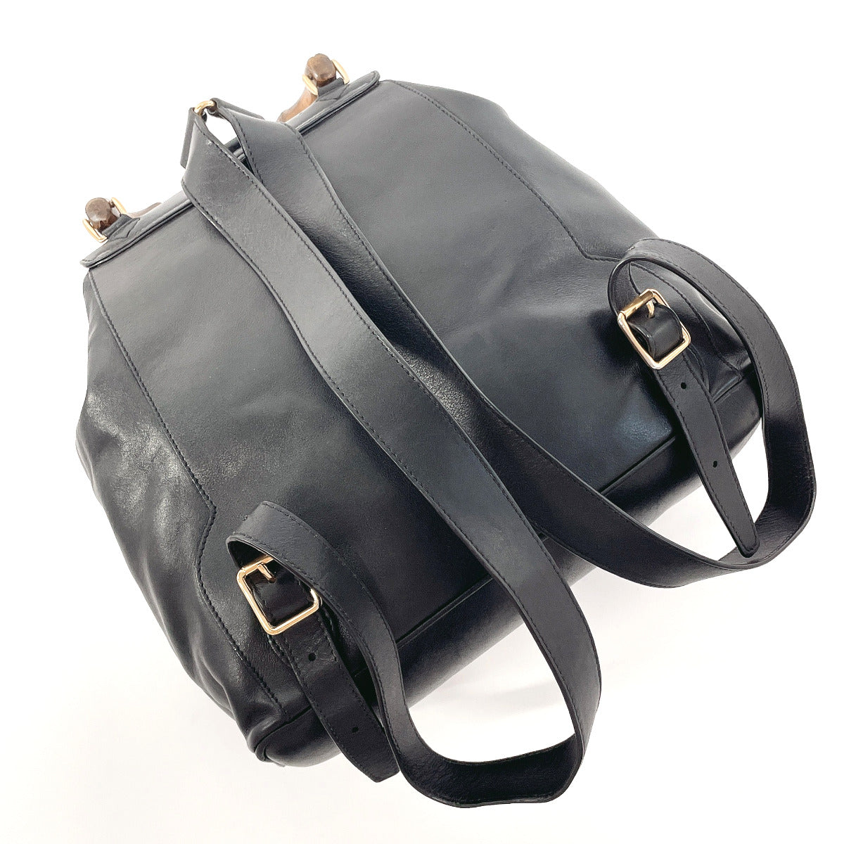 GUCCI Backpack 003 58 0016 leather black Bamboo Women Used