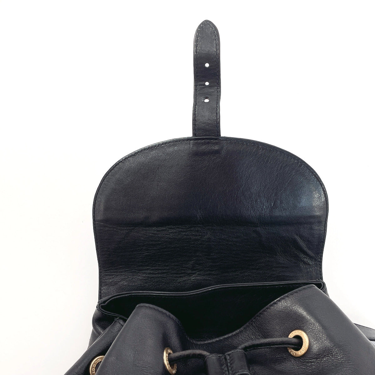 GUCCI Backpack 003 58 0016 leather black Bamboo Women Used